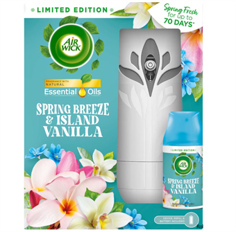 Air Wick Freshmatic Spray med Refill - Spring Breeze and Island Vanilla 