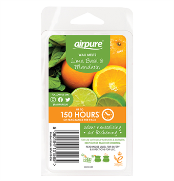 AirPure Wax Melts - Aromavoks - Duftvoks - Lime, Basilikum & Mandarin