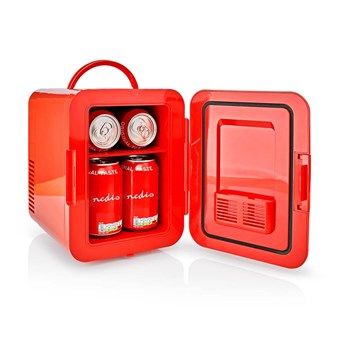 Bærbare mini køleskab | 4 l | AC 100 - 240 V / 12 V | Rød
