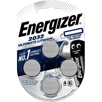 Energizer Ultimate CR2032 - Lithium Batteri - 4 stk - Passer til AirTag