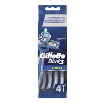 Gillette Blue3 Simple Engangsskrabere - 4 stk.