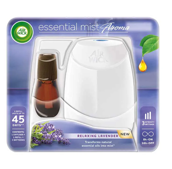 Air Wick Electric Air Freshener + Refill Essential Mist - Relaxing Lavender - 20 ml