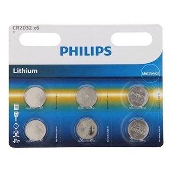Philips CR2032 - Lithium Batteri - 6 stk - Passer til AirTag