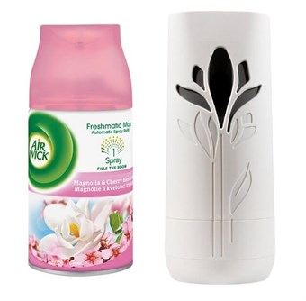 Air Wick Freshmatic Spray +  Magnolia & Kirsebærblomst Refill - Sæt - Hvid