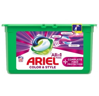 Ariel Allin1 Vasketabs - Colour & Style - 32 stk. - Komplet Fiberbeskyttelse