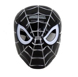 Actionhelte - Black Spiderman Maske med Lys