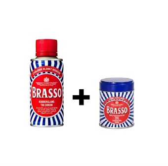 Brasso pakketilbud - Poleringscreme + Wadding Creme - 175 ml & 75 g