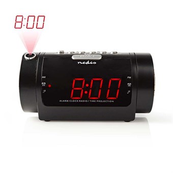 Digital Clockradio med Vækkeur og Projektor | 0,9" LED | FM | Dobbelt Alarm | Snooze