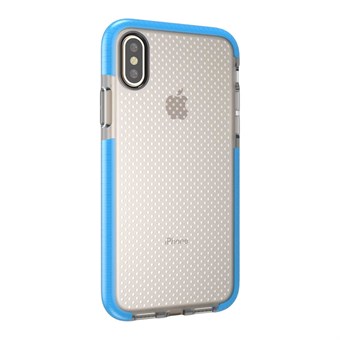 Perfect Glassy Cover i TPU plast og silikone til iPhone X / iPhone Xs - Blå