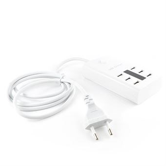 Multi USB box m. stikkontakt til smartphones/tablet®