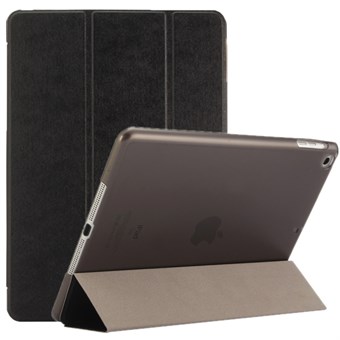 Silky Trifold Etui i imiteret Læder til iPad Air og iPad 9.7"- Sort