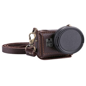 PULUZ® Taske i Læder med 40,5 mm UV Lens til GoPro HERO5/HERO6 - Brun