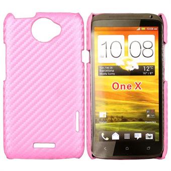 Corbon Cover HTC ONE X (Pink)