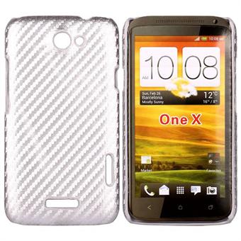 HTC One X Corbon Cover (Sølv)