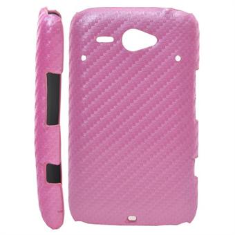 HTC ChaCha Corbon Cover (Pink)