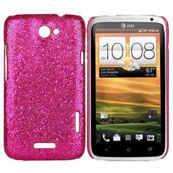 Glittery HTC ONE X Cover (Magenta)
