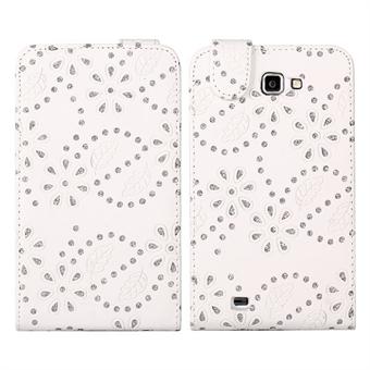 Bling Bling Diamond Etui til Galaxy Note (Hvid)