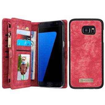 CaseMe Flap Pung til Samsung Galaxy S7 Edge - Rød