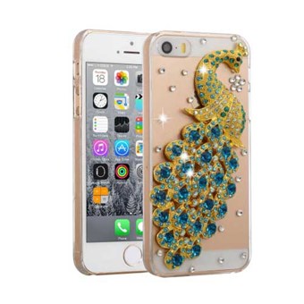 Luxuz Bling bling cover iPhone 5 / iPhone 5S / iPhone SE 2013 - Peacock 