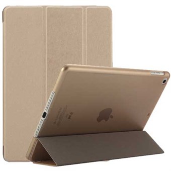 Silky Trifold Etui i imiteret Læder til iPad Air og iPad 9.7"- Guld 