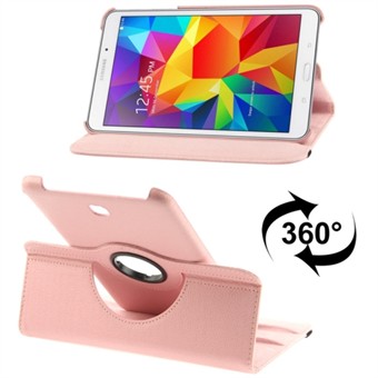 360 Roterende Læder Cover til Tab 4 8.0  (Pink)