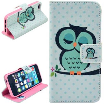 Stand Kort Pung etui 5 / 5S / SE 2013 - Owl Veggie