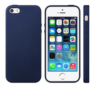 iPhone 5 / iPhone 5S / iPhone SE 2013 læder cover - Navy