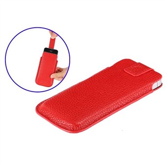 Flip Slangeskinds Case (rød) iPhone 5 / iPhone 5S / iPhone SE 2013