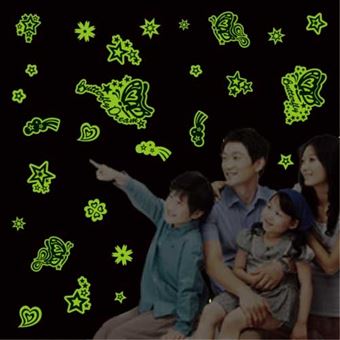 Selvlysende stjerner og sommerfulge til værelset