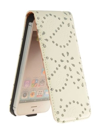 Bling Bling Diamond Etui til 5 / 5S / SE 2013 (Hvid)