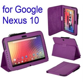 Google Nexus 10 Tablet Læder Etui (lilla)