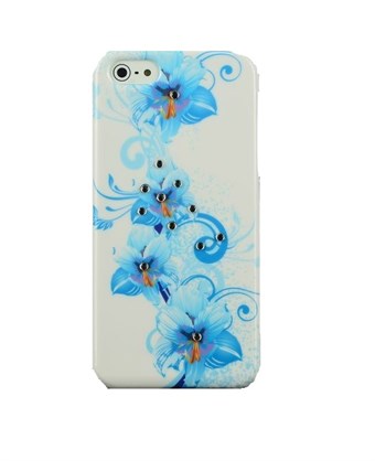 Ice Blue Flowers iPhone 5 / iPhone 5S / iPhone SE 2013 Cover 