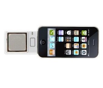 Lion-batteri højtaler iPhone 4S (Hvid)