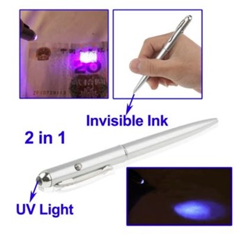 Magic Pen med usyling blæk + UV Lys