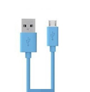 Micro USB Data Kabel 1M - fra Bekin (Blå)