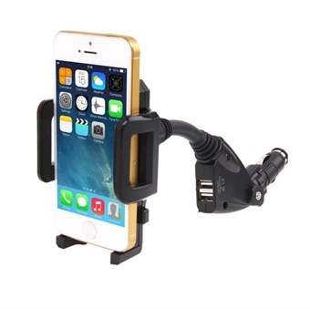 Universal Car Charger Holder - 2 USB Porte