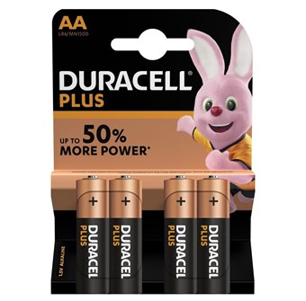 Duracell Plus Power alkaline AA batteri - 4 stk.