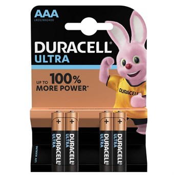 Duracell AAA / MX2400 / Ultra Power Batterier (4 stk.)