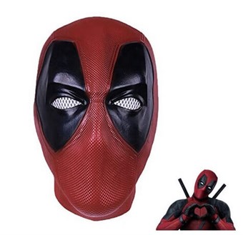 Deadpool Latex Maske Full Head Hjelm - Cosplay Kostume for Halloween- Voksen