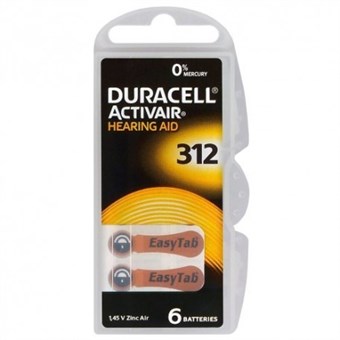 Duracell Activair 312 Høreapparat Batteri - 6 stk