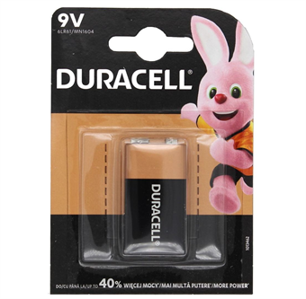 DURACELL Basic E / 9V batteri (1 stk)