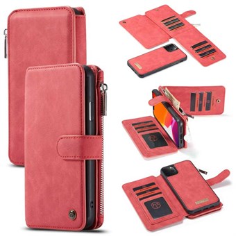 CaseMe Multifunktionelt iPhone 11 Pro Flip Cover i Læder - Rød