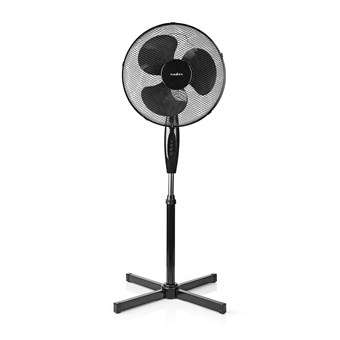 Stand Fan | Diameter: 400 mm | 3-Hastighed | Svingning | 45 W | Justérbar højde | Sort
