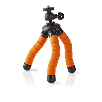 Ministativ - Kamerastativ | Maks. 0,5 kg | 13 cm | Fleksibelt | Sort/Orange