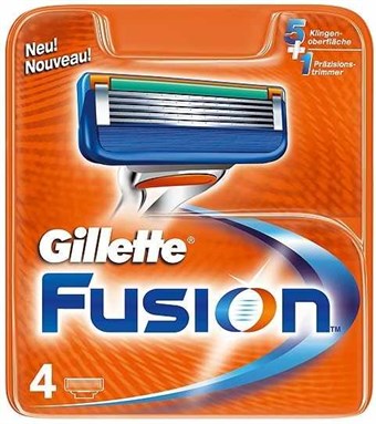 Gillette Fusion Barberblade - 4 Stk.