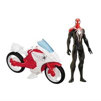 Spiderman Actionfigur - Inkl. Motorcykel - 30 cm