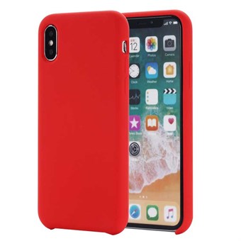 Smooth silikone Cover  til iPhone XS Max - Rød