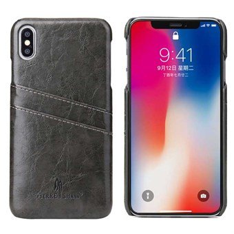 Fashion Leather Cover til iPhone XS Max - Sort