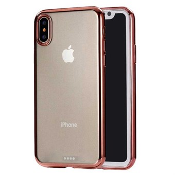 Electroplated iPhone XS Max Blødt TPU Bagcover - Rose Guld