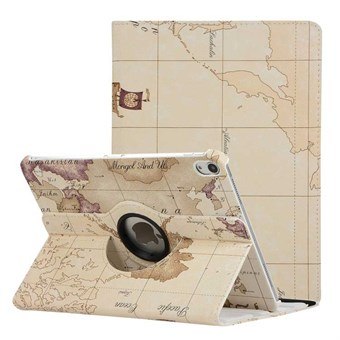 World map iPad Pro 11 (2018) Roterende cover - Beige